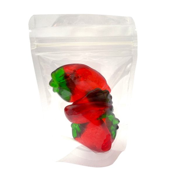 Haribo Big Strawberry Gummy Candy,haribo,haribo big strawberry,bitesum,bite+