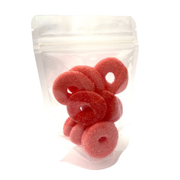 Haribo Strawberry Rings Gummy Candy,haribo,haribo strawberry rings,strawberry rings,bitesum,bite+